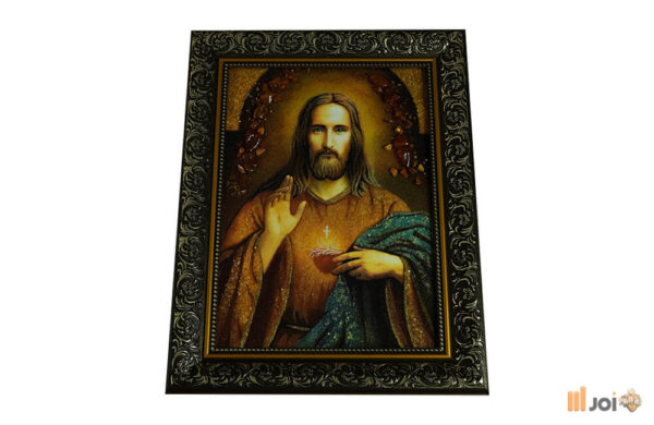 Bernsteinbild – Segnender Jesus (4)