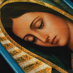 Antlitz Unserer Lieben Frau von Guadalupe - Digitaler Golddruck (Blau Rahmen) - Image 7