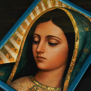 Antlitz Unserer Lieben Frau von Guadalupe - Digitaler Golddruck (Blau Rahmen) - Image 8
