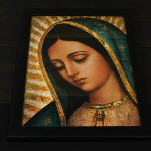 Antlitz Unserer Lieben Frau von Guadalupe - Digitaler Golddruck (Schwarz Rahmen) - Image 5