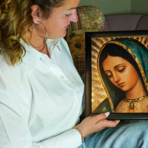Antlitz Unserer Lieben Frau von Guadalupe - Digitaler Golddruck (Schwarz Rahmen) - Image 12