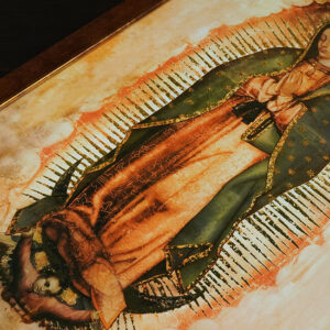 Golddruck Unsere Liebe Frau von Guadalupe – (A3 Format, Bronzerahmen) - Image 5