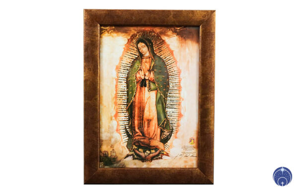 Golddruck Unsere Liebe Frau von Guadalupe – (A3 Format, Bronzerahmen) (10)