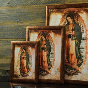 Golddruck Unsere Liebe Frau von Guadalupe – (A5 Format, Bronzerahmen) - Image 14