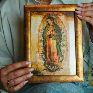 Golddruck Unsere Liebe Frau von Guadalupe – (A5 Format, Bronzerahmen) - Image 11