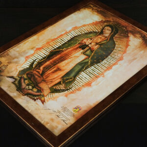 Golddruck Unsere Liebe Frau von Guadalupe – (A3 Format, Bronzerahmen) - Image 15