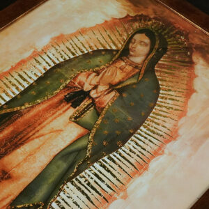 Golddruck Unsere Liebe Frau von Guadalupe – (A3 Format, Bronzerahmen) - Image 7