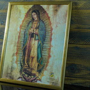 Golddruck Unsere Liebe Frau von Guadalupe – (A3 Format, Goldenrahmen) - Image 3