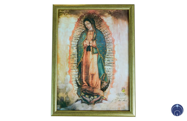 Golddruck Unsere Liebe Frau von Guadalupe – (A3 Format, Goldenrahmen) (11)