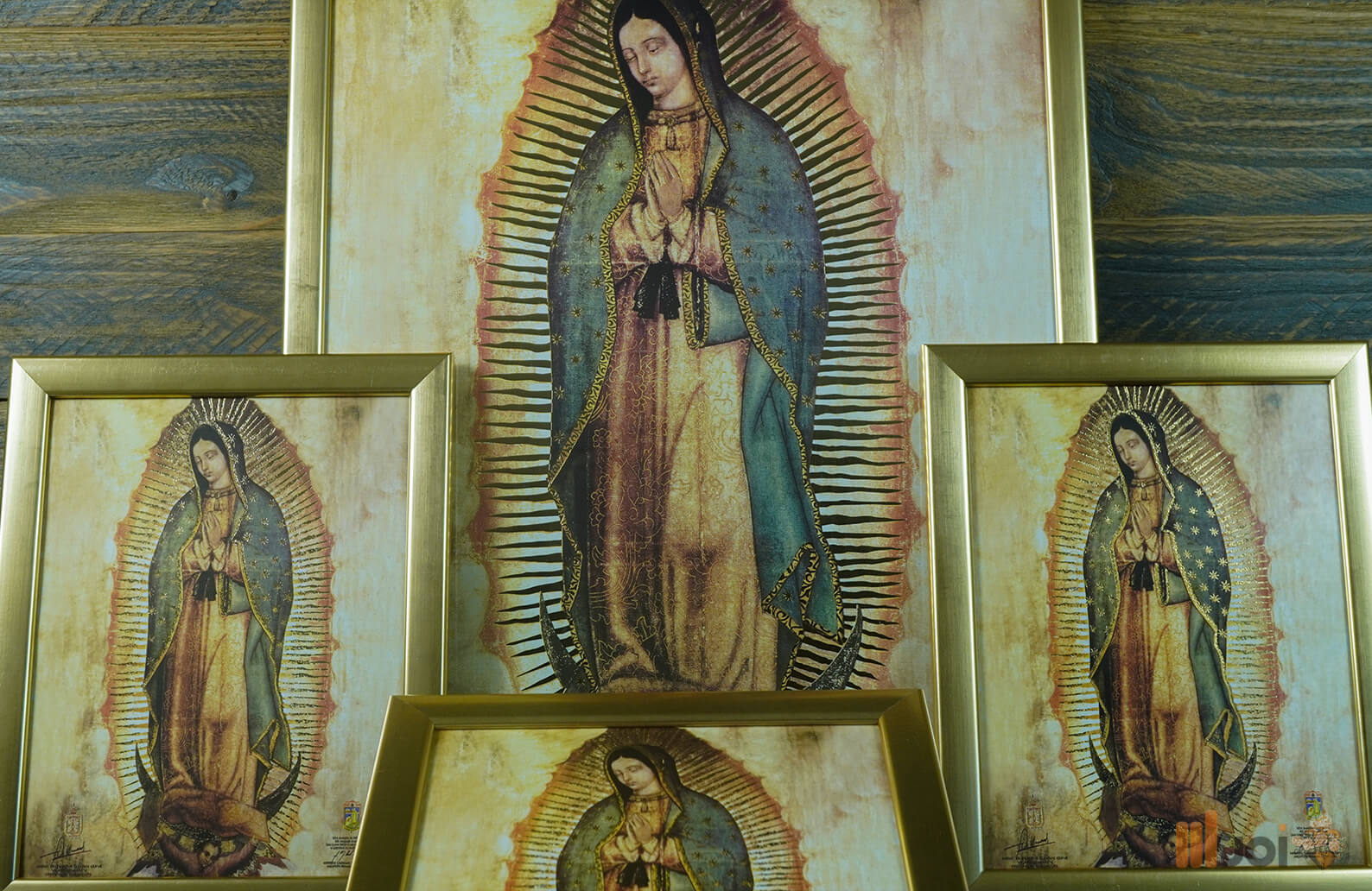 Golddruck Unsere Liebe Frau von Guadalupe – (A3 Format, Goldenrahmen) (2)