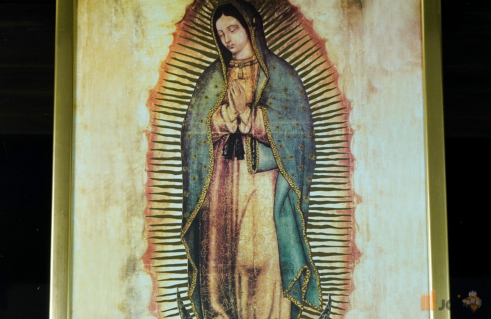 Golddruck Unsere Liebe Frau von Guadalupe – (A3 Format, Goldenrahmen) (6)