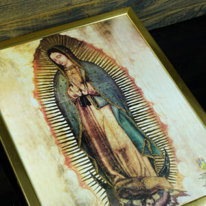 Golddruck Unsere Liebe Frau von Guadalupe – (A3 Format, Goldenrahmen) - Image 6