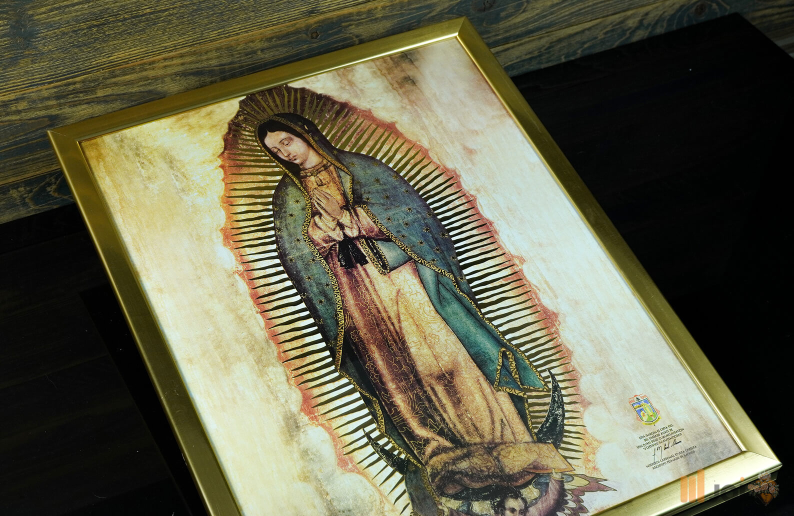 Golddruck Unsere Liebe Frau von Guadalupe – (A3 Format, Goldenrahmen) (8)