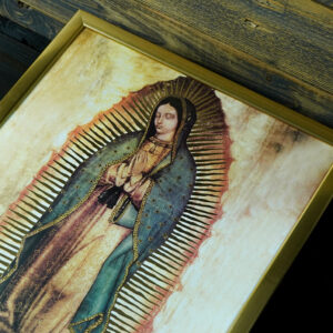 Golddruck Unsere Liebe Frau von Guadalupe – (A3 Format, Goldenrahmen) - Image 5