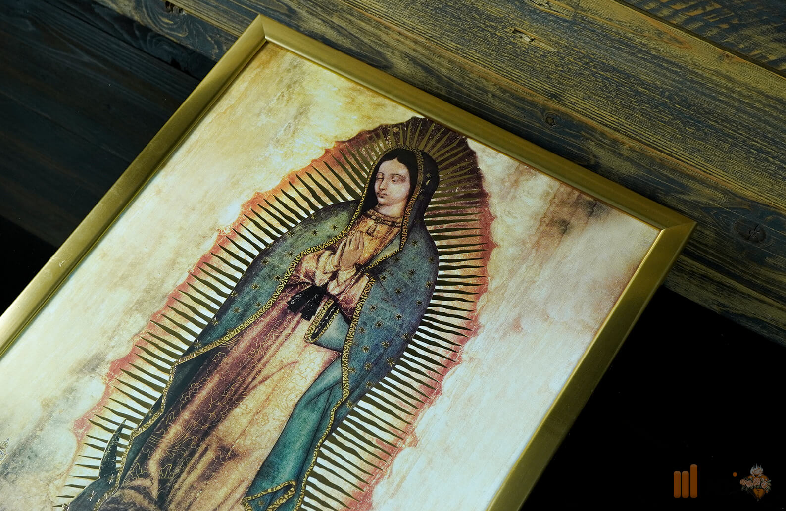 Golddruck Unsere Liebe Frau von Guadalupe – (A3 Format, Goldenrahmen) (9)