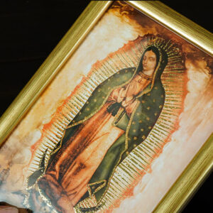Golddruck Unsere Liebe Frau von Guadalupe – (A5 Format, Goldenrahmen) - Image 8