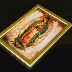 Golddruck Unsere Liebe Frau von Guadalupe – (A5 Format, Goldenrahmen) - Image 13