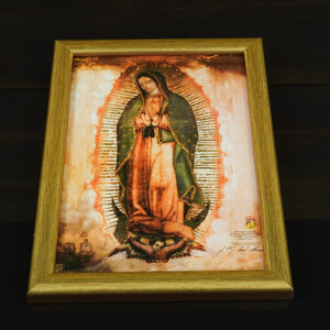 Golddruck Unsere Liebe Frau von Guadalupe – (A5 Format, Goldenrahmen) - Image 5