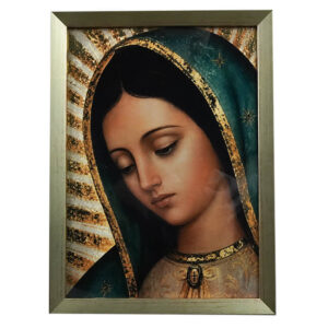 Antlitz Unserer Lieben Frau von Guadalupe - Digitaler Golddruck (Goldrahmen)