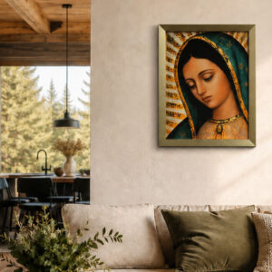 Antlitz Unserer Lieben Frau von Guadalupe - Digitaler Golddruck (Goldrahmen) - Image 12